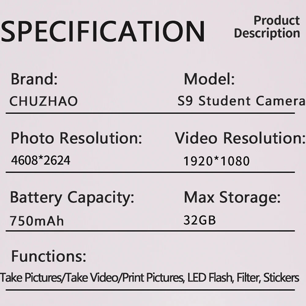 Print Camera for kids